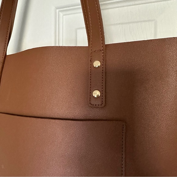 HENNY+LEV  / VEGAN LEATHER TOTE / COGNAC - Picture 2 of 8